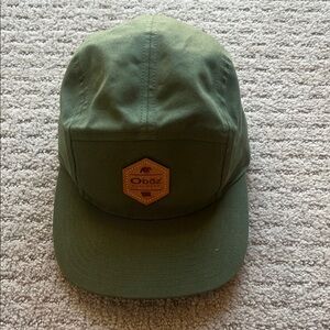 Oboz Men's Olive Green Trail Cap with Leather Logo Patch